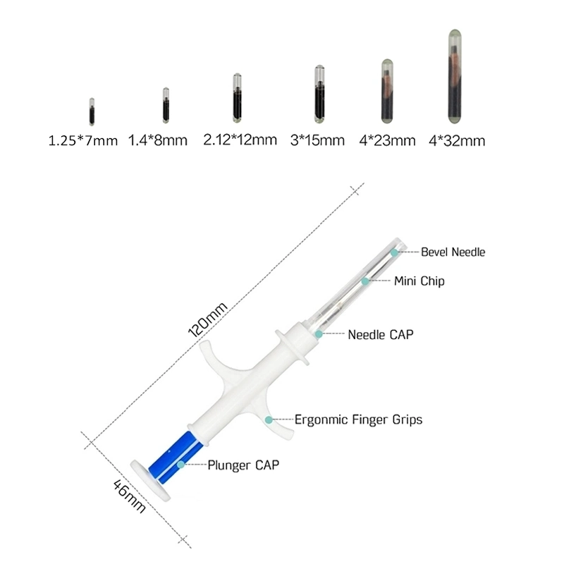 7mm/8mm/12mm 134.2kHz Fdx-B RFID Pet Microchips for Animals Tracking with Icar