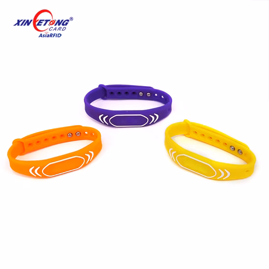Bracelet en silicone RFID NXP Mifar 1K S50 13,56 MHz ajusté